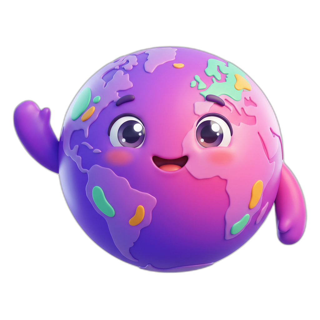 Buddlo, the cheerful globe guide for a safe educational geography app for kids
